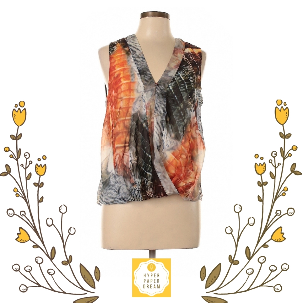 FINAL SALE - H&M Abstract Sleeveless Blouse